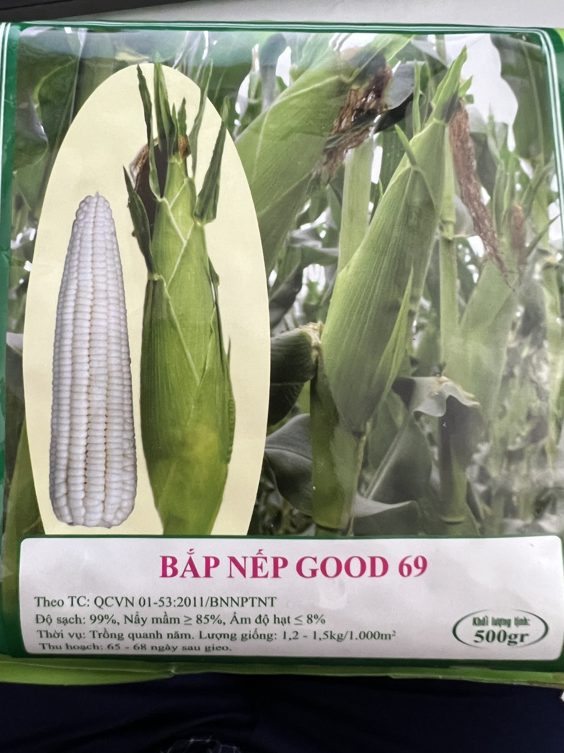 Hạt Giống Bắp Nếp Sen Hồng Good 69 (Gói 500G)