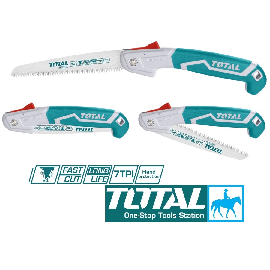 Cưa cành cắt cành cưa gỗ cầm tay lưỡi cong 330mm 13inch total tht51133026 tht5113306