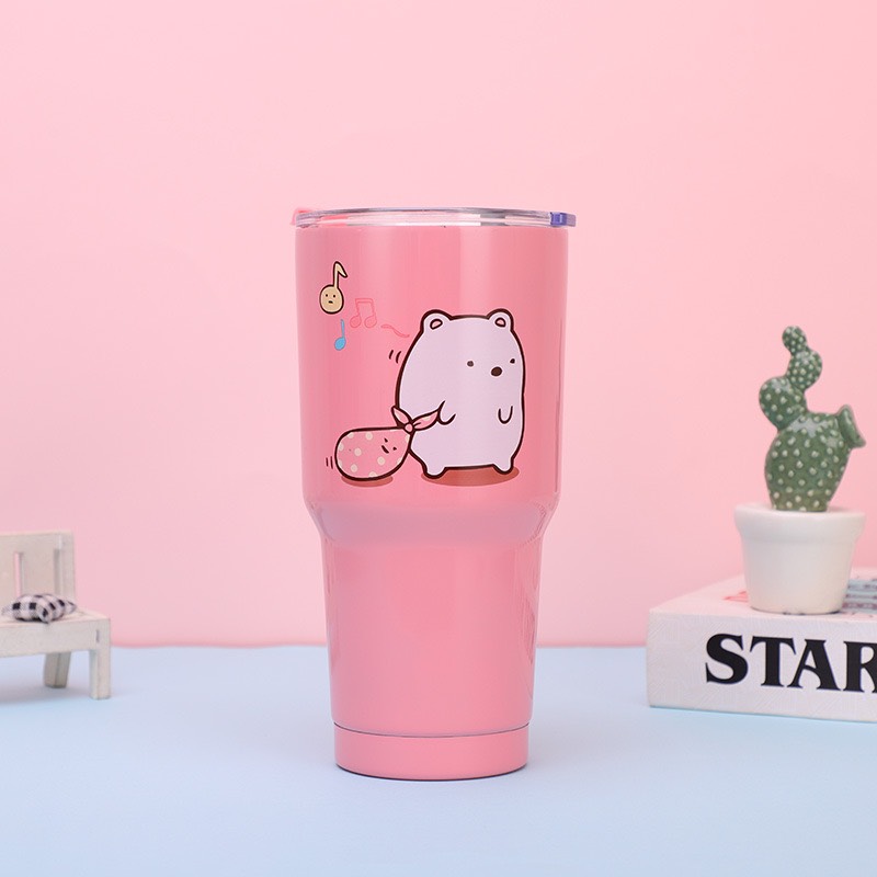 Ly giữ nhiệt - Bình giữ nhiệt Thái Lan 900ml có túi xách và ống hút bền đẹp