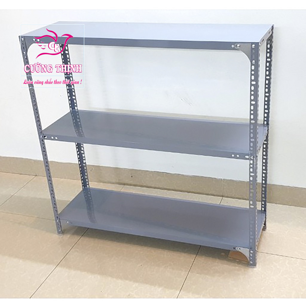 Kệ sắt V lỗ 3 Tầng, Cao 1m x Dài 1m x Rộng 30cm