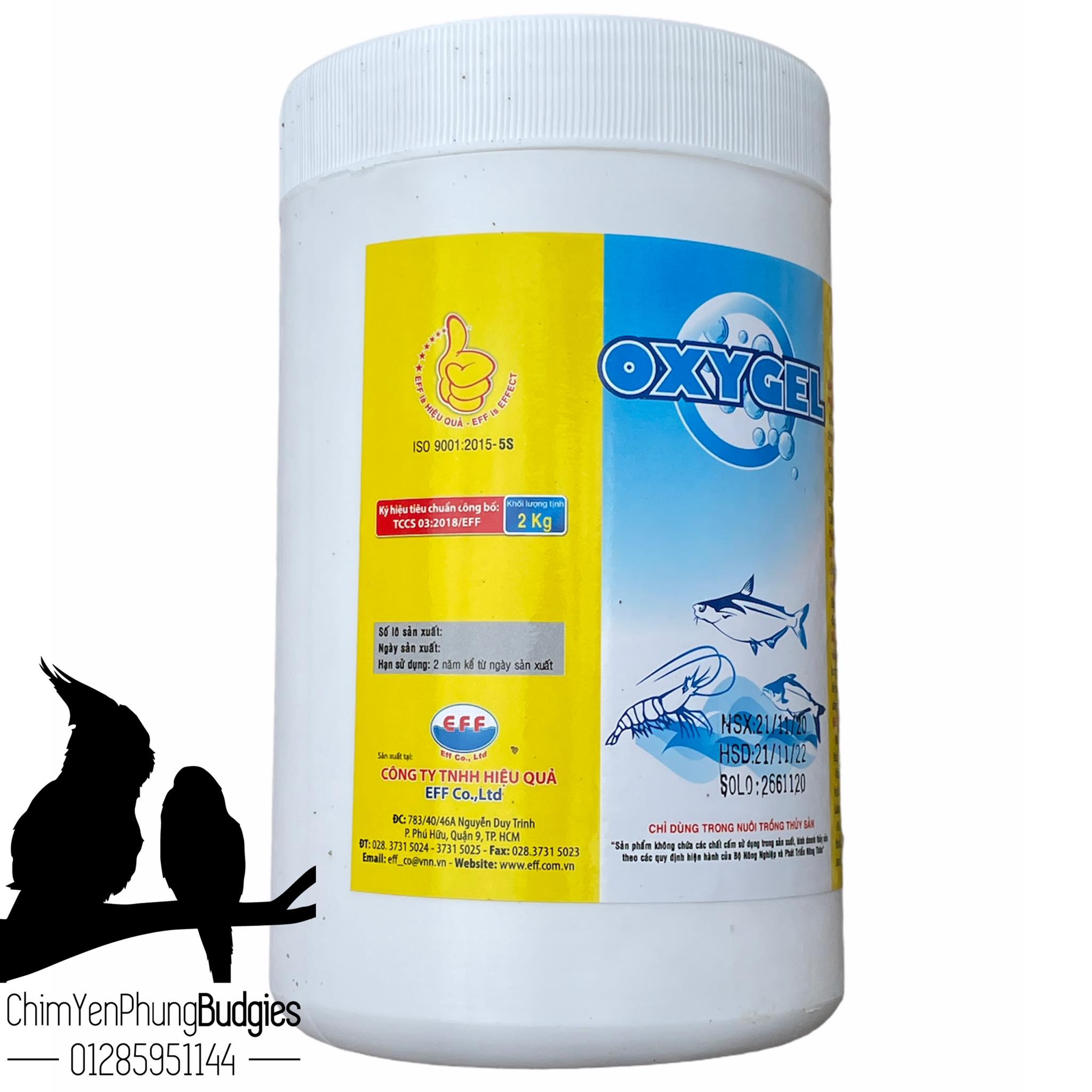 OXYGEL - EFF cung cấp oxy cho ao nuôi, cấp cứu tôm, cá do thiếu oxy.