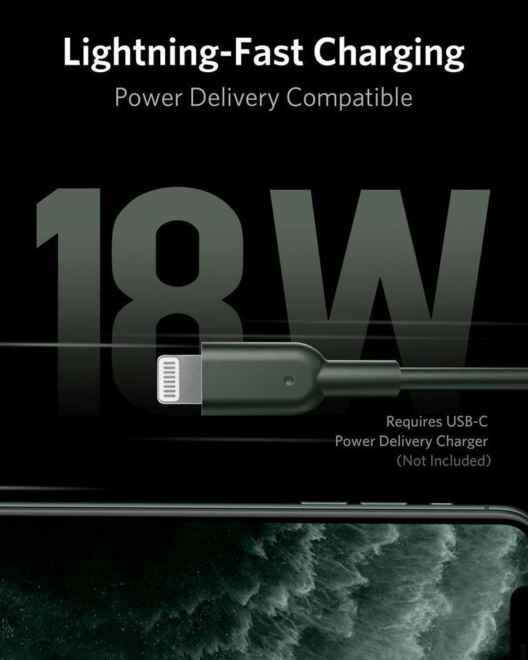 Cáp sạc ANKER PowerLine +II cổng USB-C ra Lightning (sạc nhanh cho iPhone, iPad)