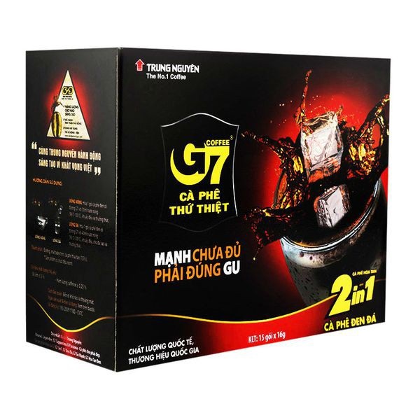 CÀ PHÊ  HÒA TAN ĐEN ĐÁ G7 Hộp 240g (15 gói x 16g)
