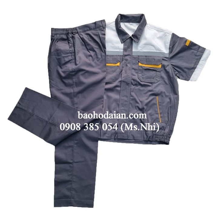 Đồng Phục Bảo Hộ Lao Động Ngắn Tay Dành Cho Kỹ Sư Nhà Máy, Vải Siêu Thoáng Mát- Mã PR04