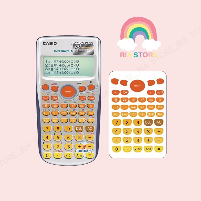 [HCM]Miếng dán nút phím máy tính casio 570