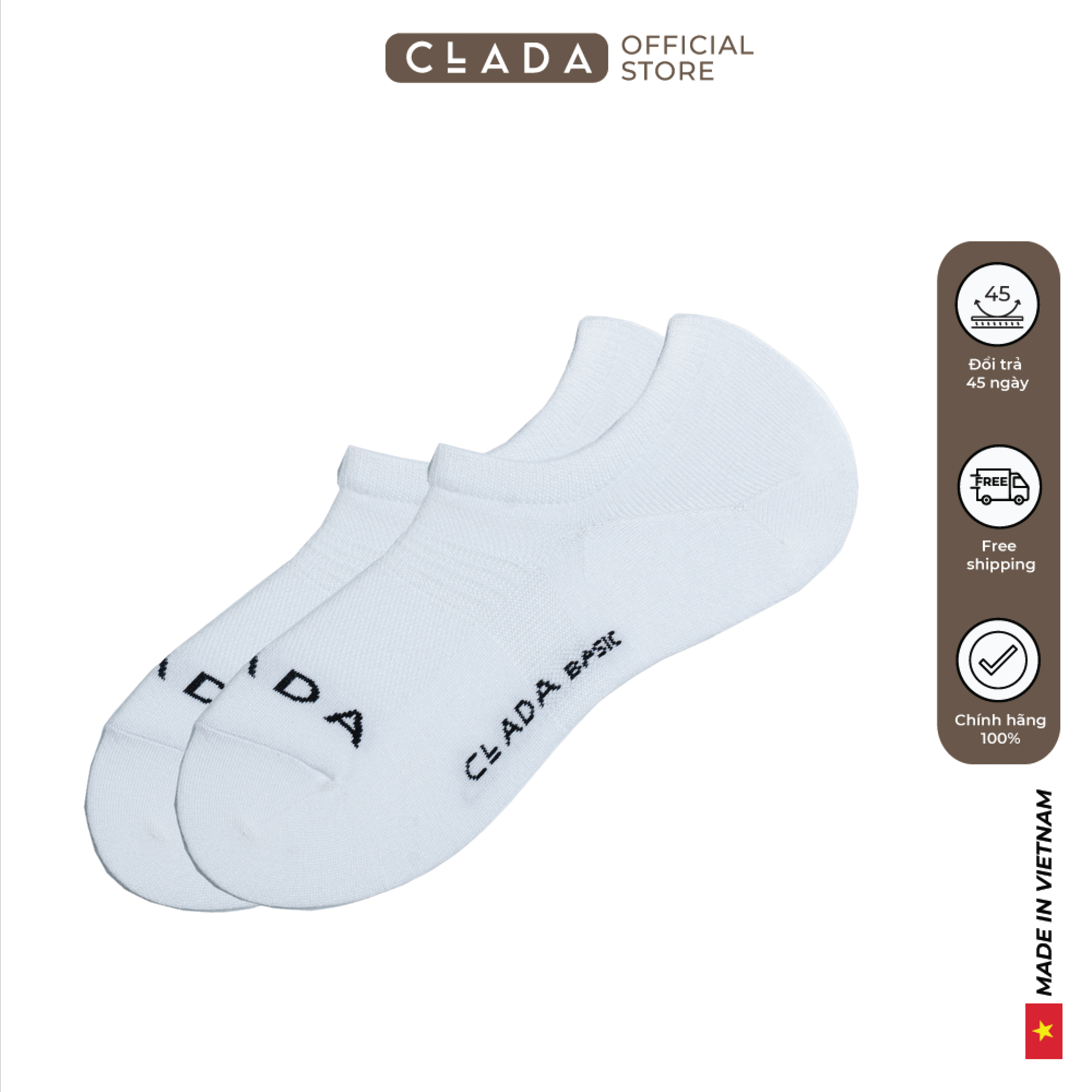 Tất lười COTTON SỢI TRE nam nữ basic chính hãng CLADA