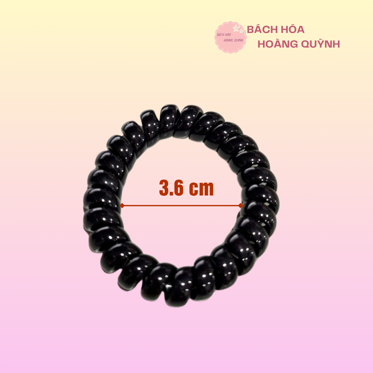 1 dây cột tóc lò xo bằng nhựa màu đen