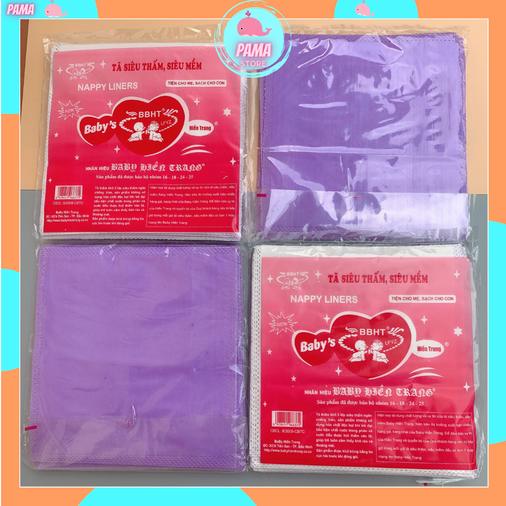 Tấm lót sơ sinh, Miếng lót phân xu BABY HIỀN TRANG, 3 lớp, kích thước 20x20cm PAMA STORE PN18