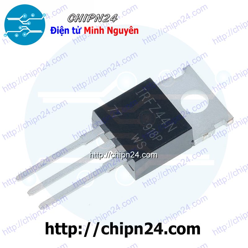 [2 con] (KT1) Mosfet IRFZ44 TO-220 41A 55V Kênh N (FZ44 Z44)