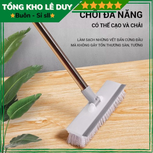BÁO GIÁ Chổi Cọ Sàn | Shopee Lazada Sendo Tiki mới nhất 74 Chổi Cọ Nhà Tắm, Cọ Sàn, Gạt Kính Cán Dài 2 In 1 Siêu Đa Năng - Cây Cọ Sàn Nhà Tắm