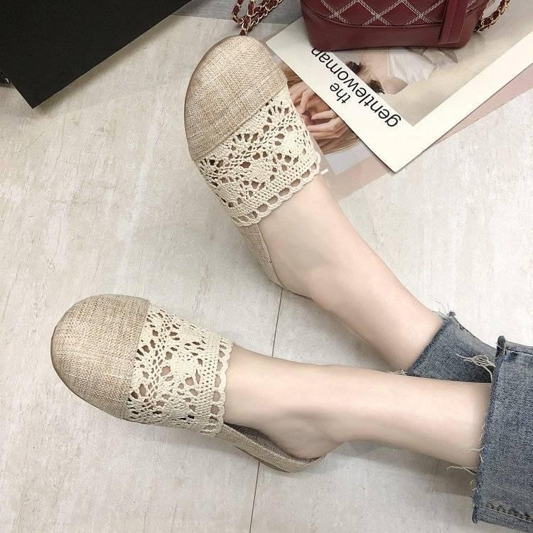(Hàng Sẵn) Dép Sục Nữ Cói Ren Ulzzang( Ảnh Thật Ở Cuối)