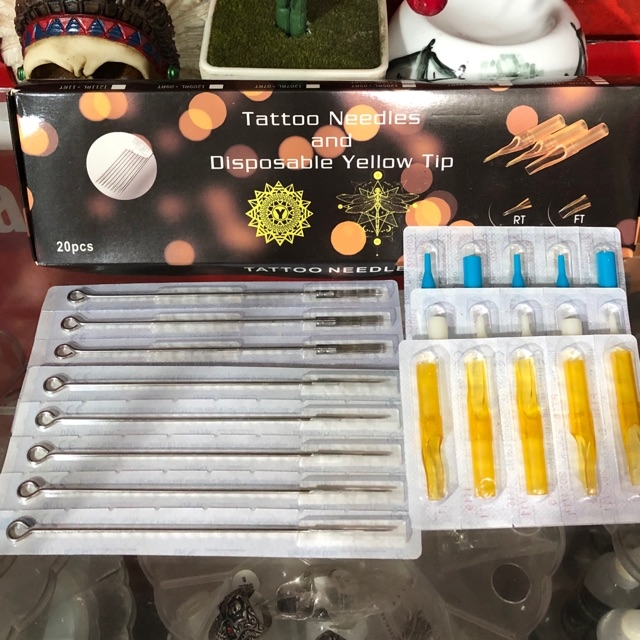 Bộ Kim xăm và Ngòi 13M1 đánh bóng ( 20 kim + 20 ngòi )