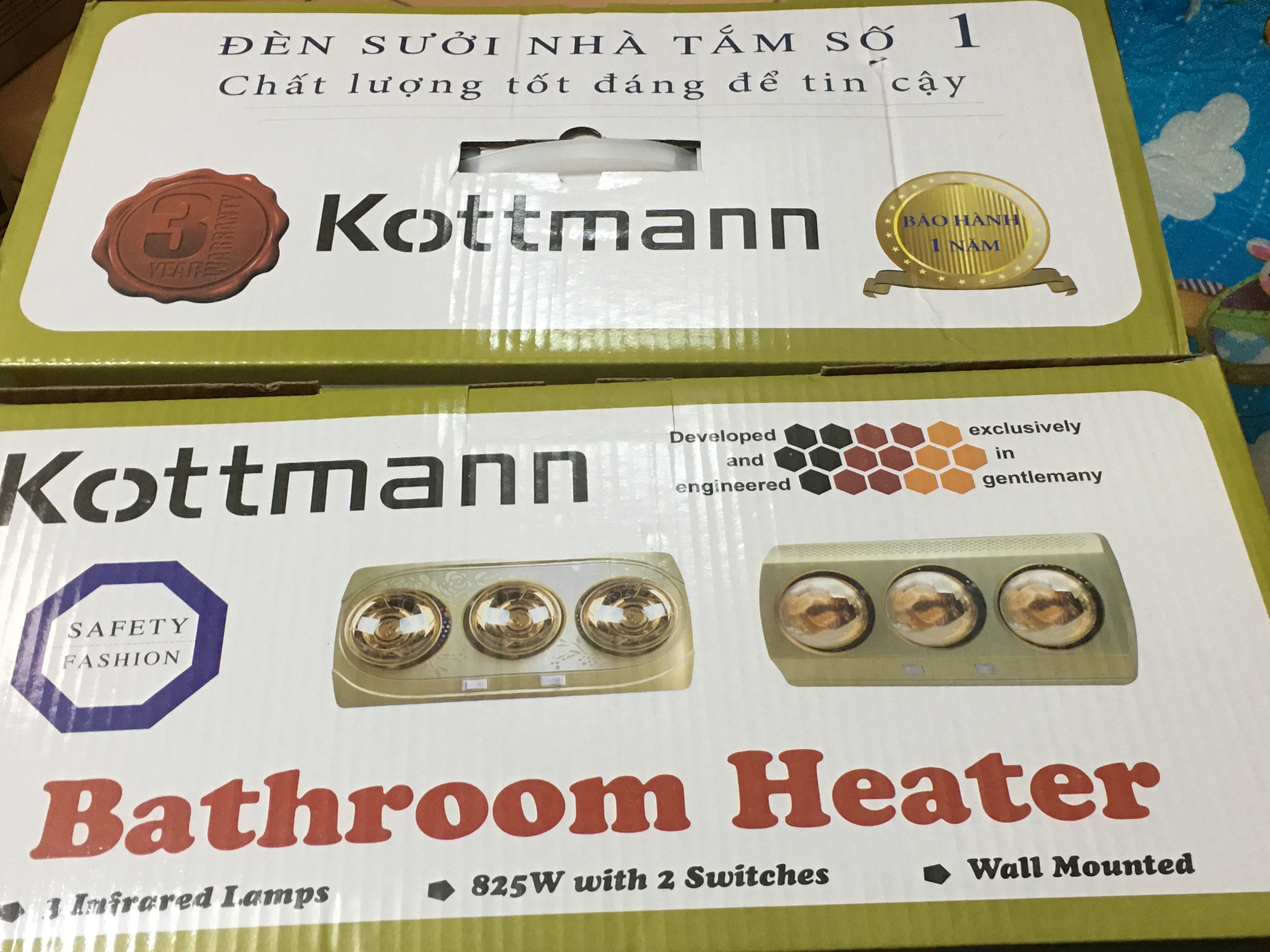 Đèn sưởi 3 bóng Kottmann K3B  825W