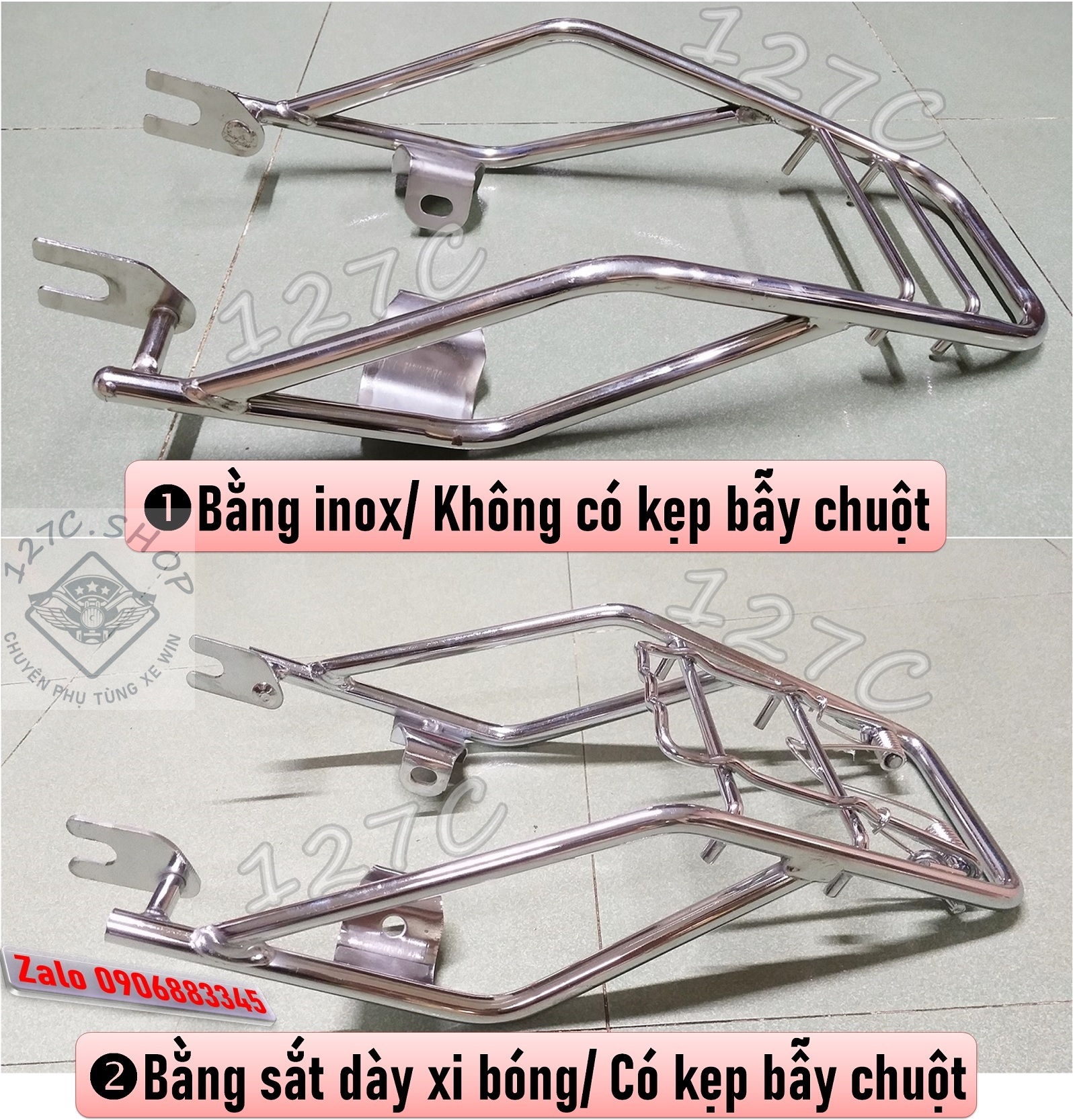 [HCM] Baga sau / Tay xách sau 67 (inox hoặc sắt dày)(Phù hợp 68/ CL/ CD)