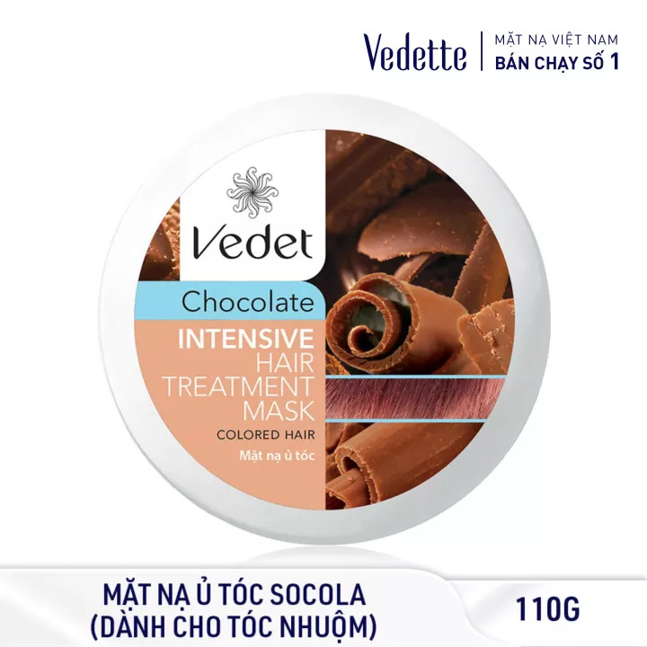 Mặt nạ ủ tóc SOCOLA (Chocolate) NÂU 110g VEDETTE dành cho tóc nhuộm