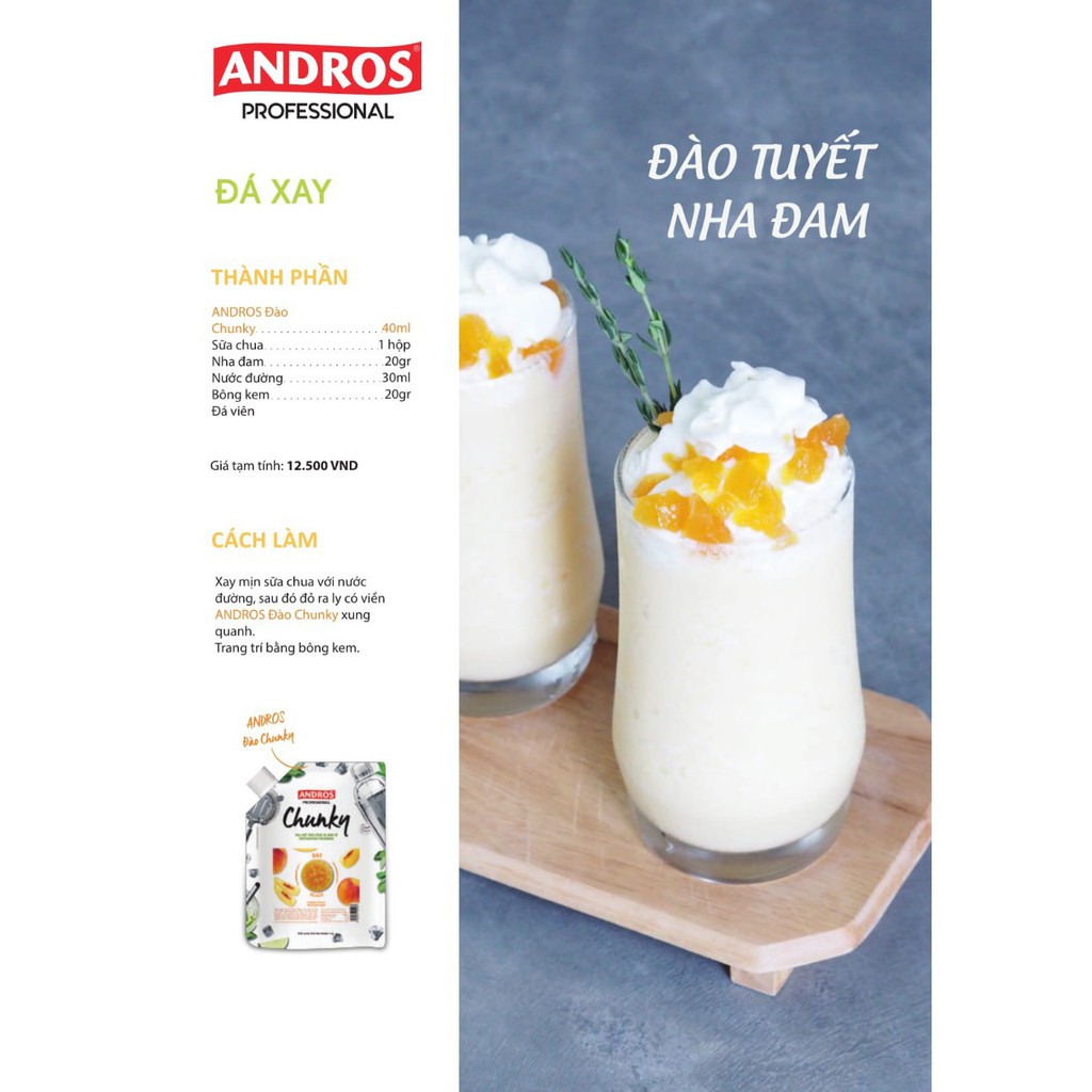 Mứt Andros Chunky Peach (Đào) 1kg