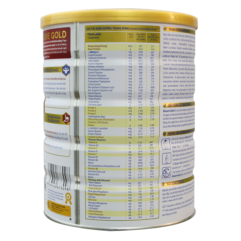 Sữa bột Glucare gold 900g [Date 2026]