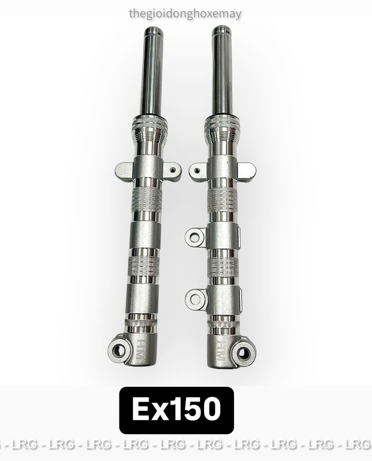 Phuộc Trước, Giảm Xóc Trước Phay Thái HM Màu Bạc Ex150 - Ex155, Sirius, Vario, Wave S110 Size Hạ 3 Phân