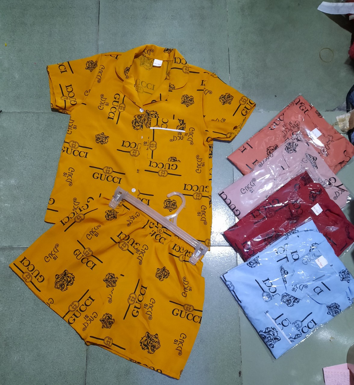 Pijama kate lụa ngắn guci