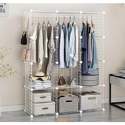 [HCM]Kệ Tủ Lưới Săt Lắp Ghép Đa Năng 12 ô