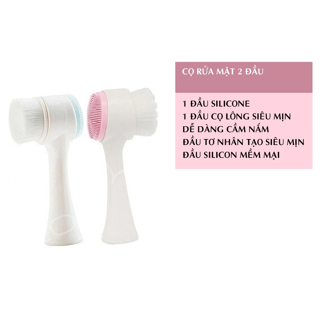 Cọ Rửa Mặt 2 Đầu Siêu Sạch Êm Dịu Cho Da