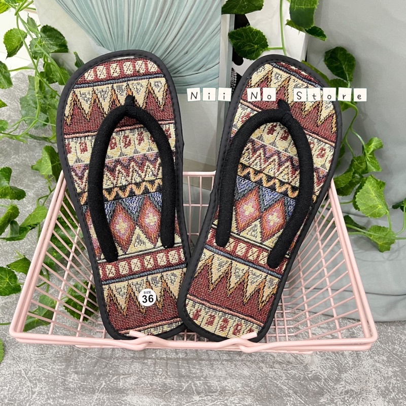 Dép thổ cẩm quai kẹp - ND016