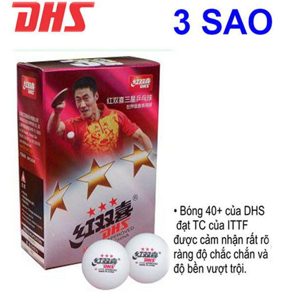 Quả Bóng Bàn DHS 3 sao 40+ (Hộp 6 Quả Đạt Chuẩn Thi Đấu Tiêu Chuẩn ITTF)