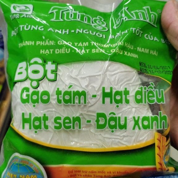 Bột ăn dặmTùng Anh ( Gạo tám- Điều - Sen - đậu xanh )