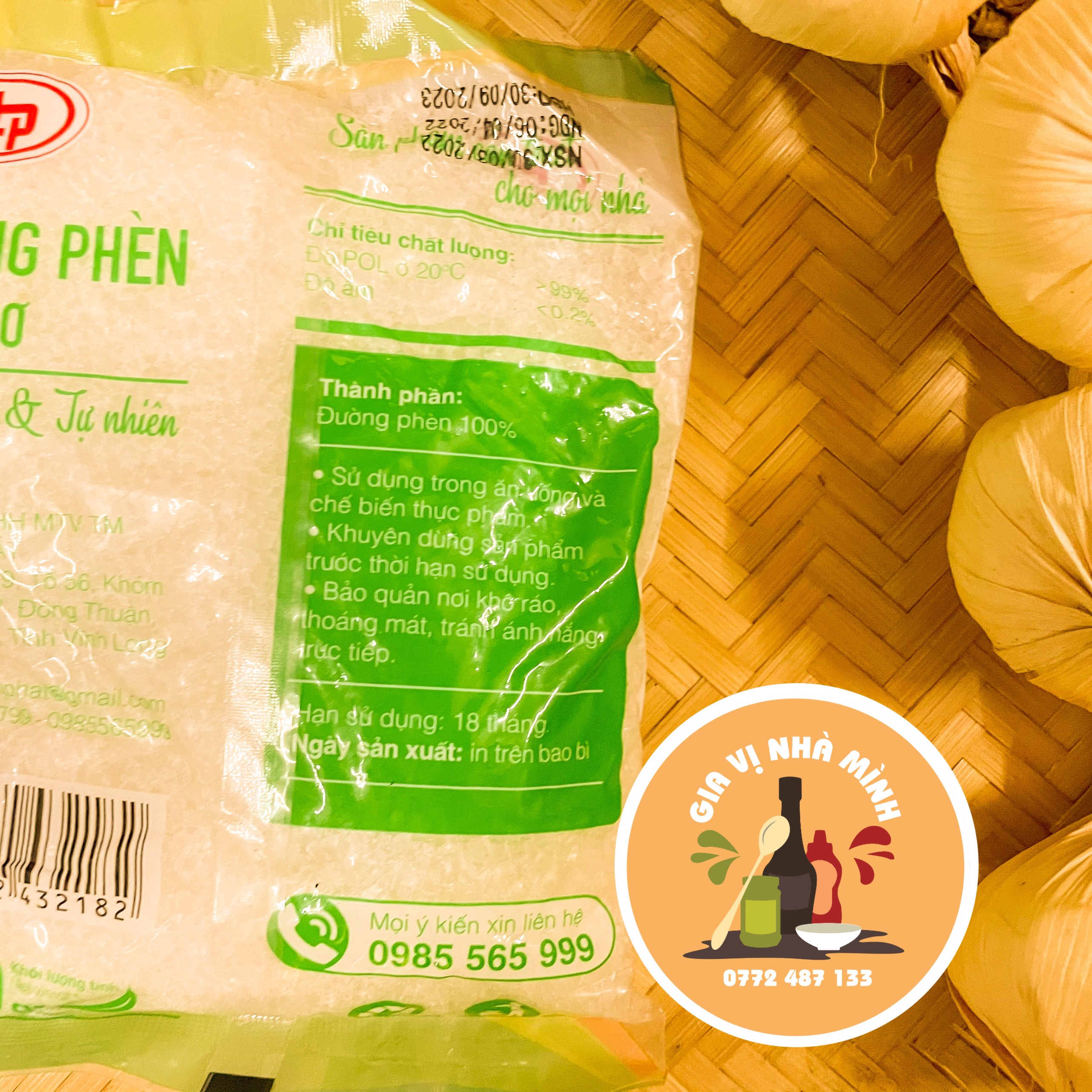 ĐƯỜNG PHÈN HẠT CẦN THƠ- GÓI 500GR