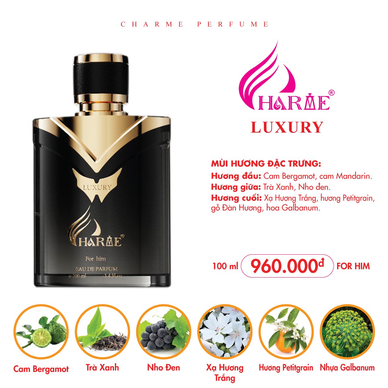 Nước hoa nam Luxury 80ml - Luxury 100ml