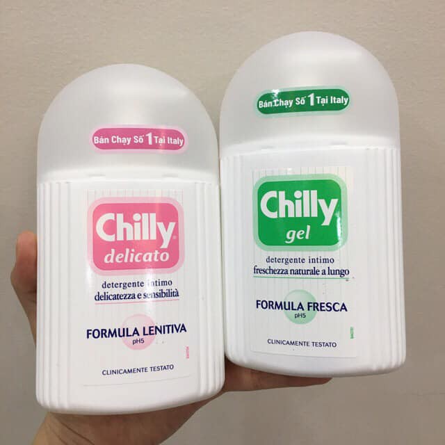 Dung dịch vệ sinh phụ nữ Chilly Gel , Delicato 200ml