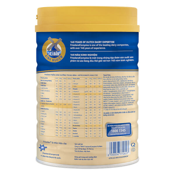 Sữa Frisolac Gold số 3 850g (1 - 2 tuổi)