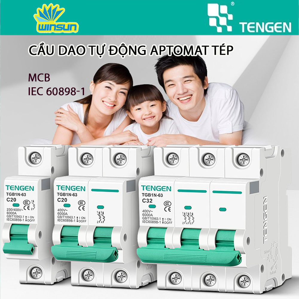 Cầu dao tự động aptomat tép TENGEN