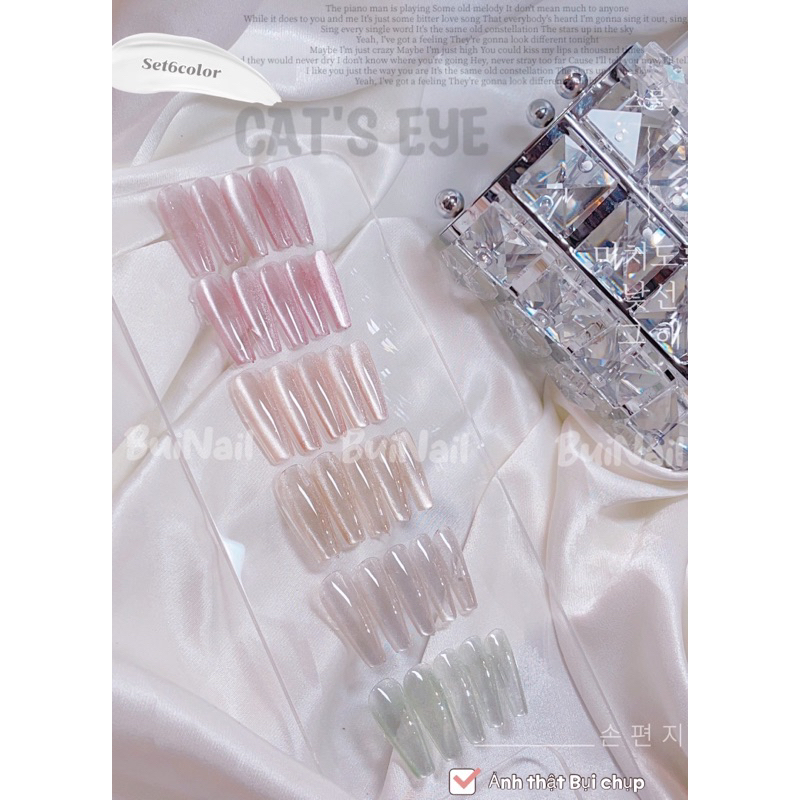 SET SƠN THẠCH MẮT MÈO 6CHAI  bảng