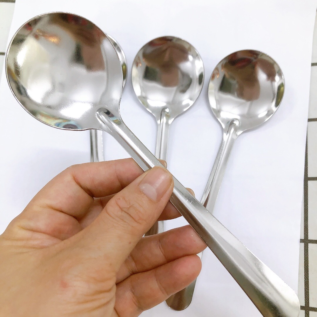 Muỗng -Thìa inox cán dài ăn cơm, ăn canh,ăn phở,vv...