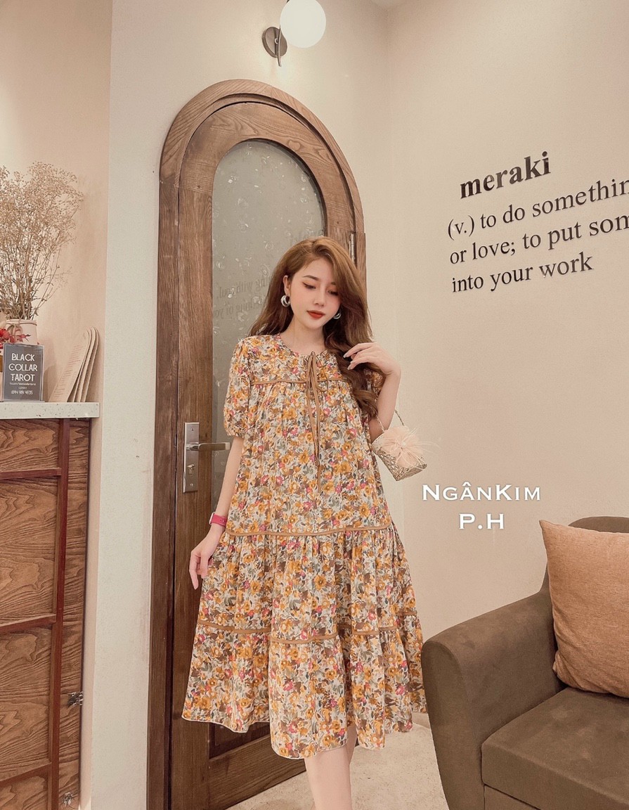 Váy bầu mùa hè - đầm bầu suông a mặc bầu và thời trang