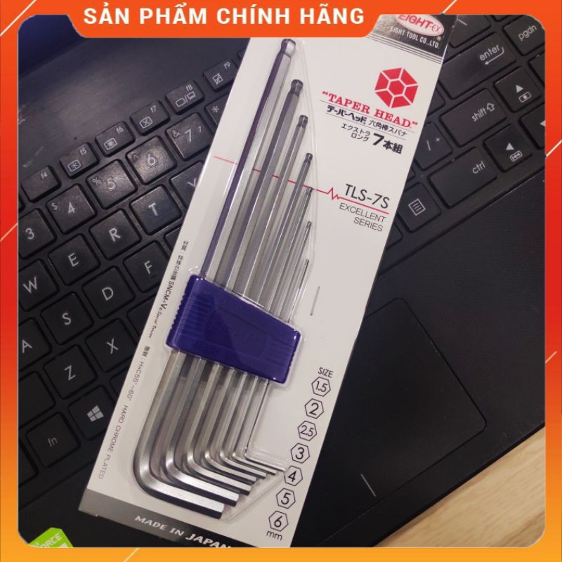 Bộ lục giác eight nhật đầu bi tls-7s - bộ lục giác chữ l - made in japan