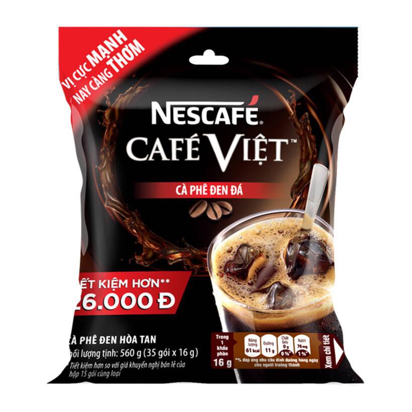 Cà phê đen hòa tan Nestle việt cà phê đen đá ( Túi 35 gói x 16g)