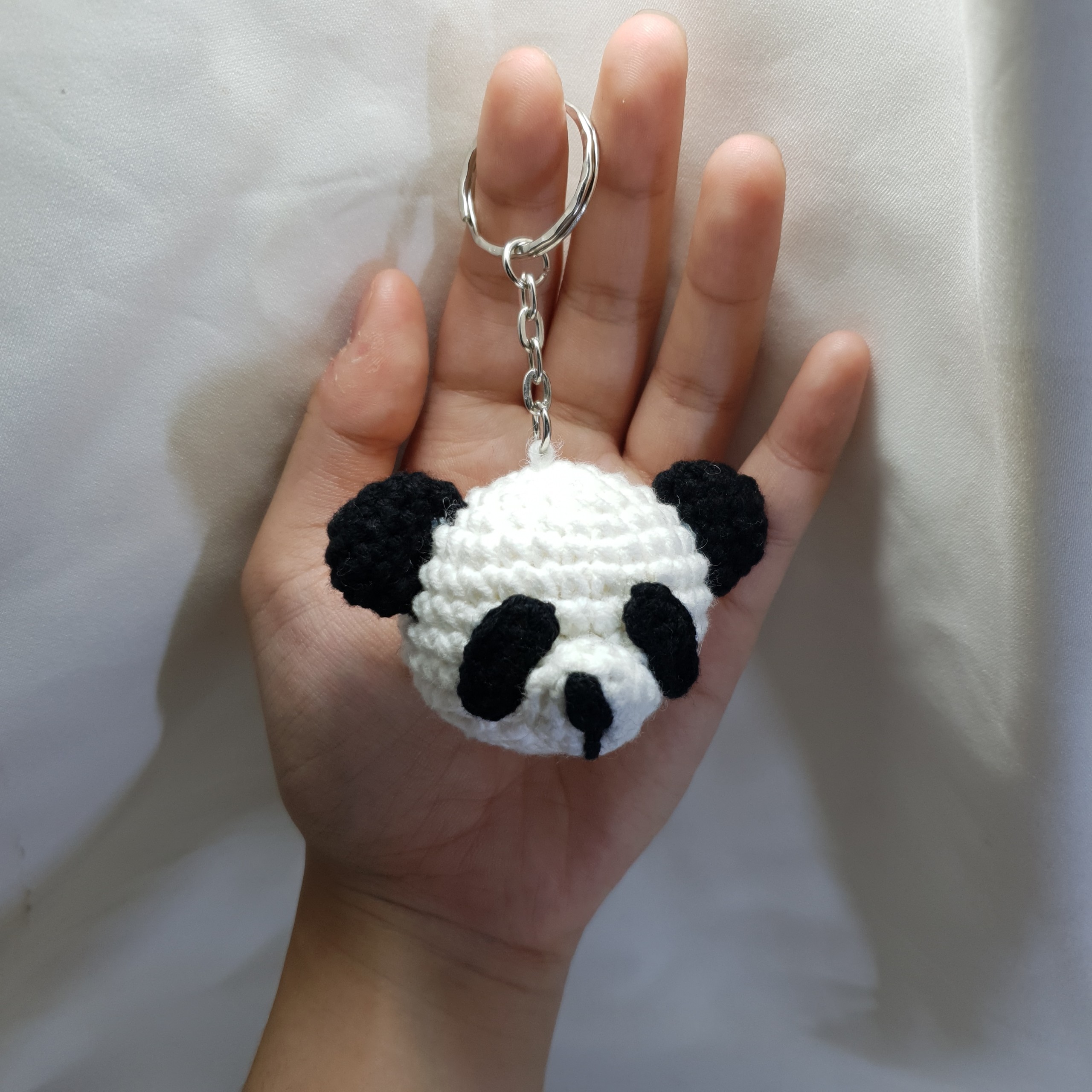 Panda panda plush keychain
