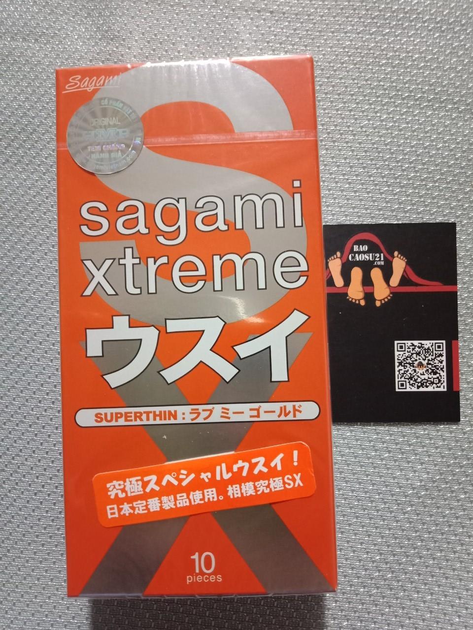 Bao cao su Siêu mỏng Cao cấp Sagami Xtreme Super Thin 10 bao