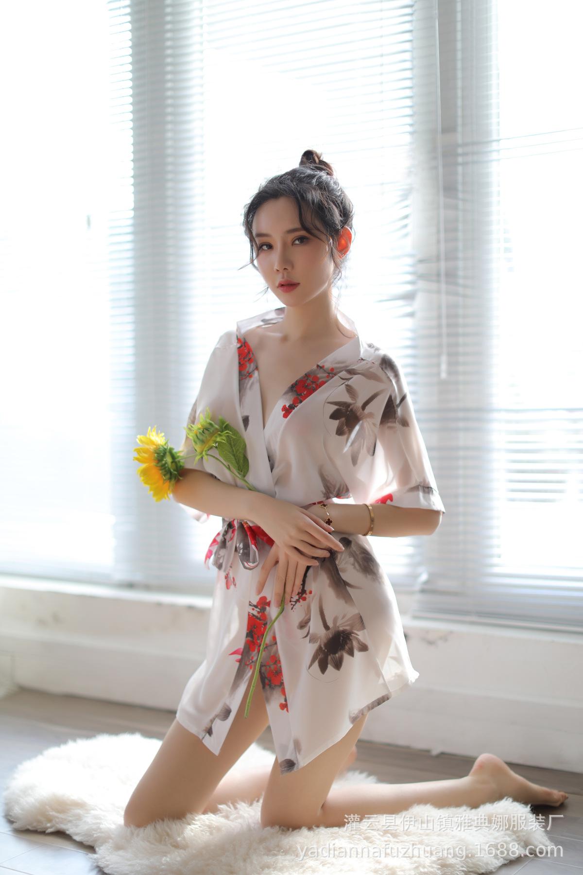 Bộ choàng ngủ Kimono cao cấp L169