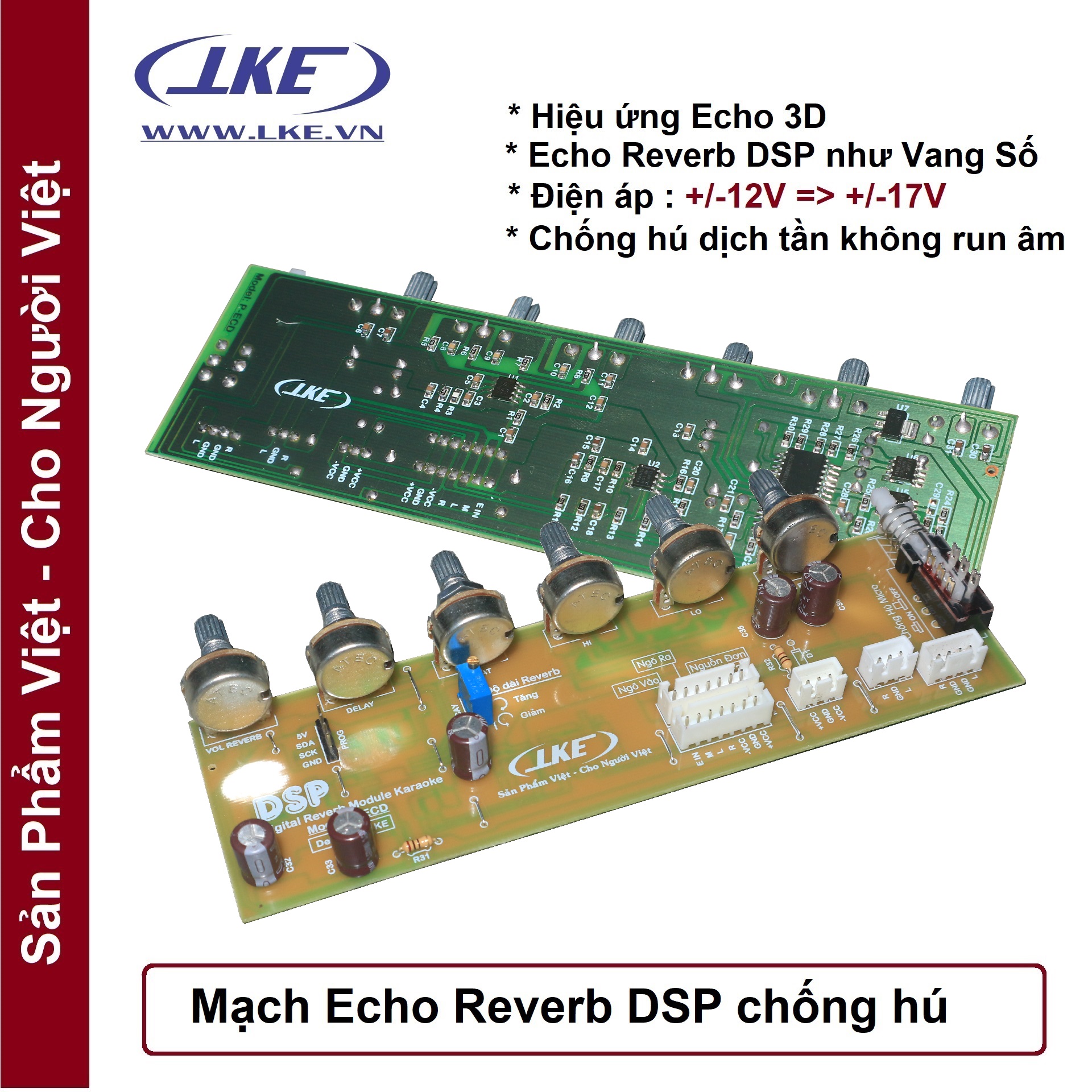 [HCM]Mạch echo reverb DSP LKE chống hú cực tốt