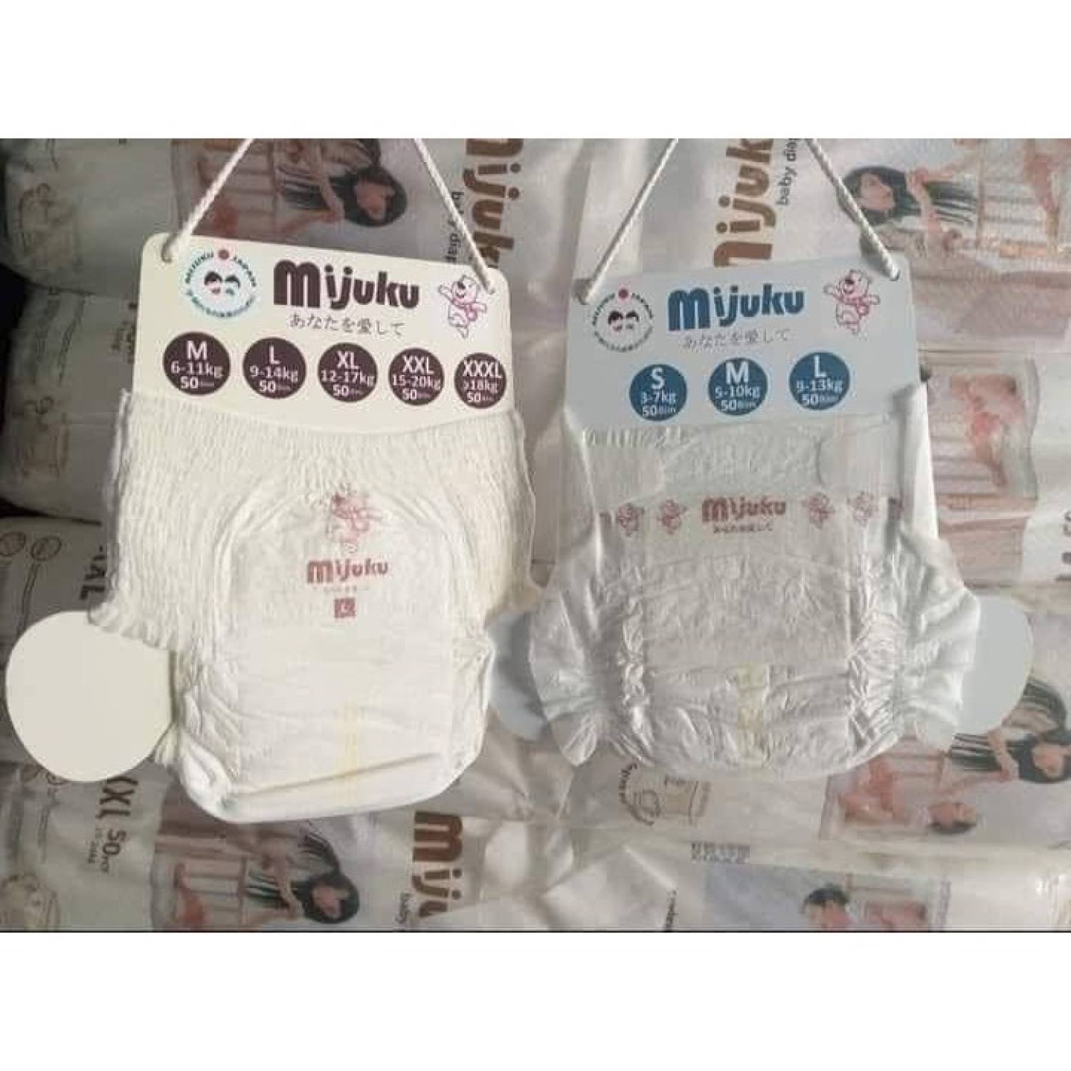 Bỉm dán Mijuku Size S, Size M, Size L giá siêu rẻ !