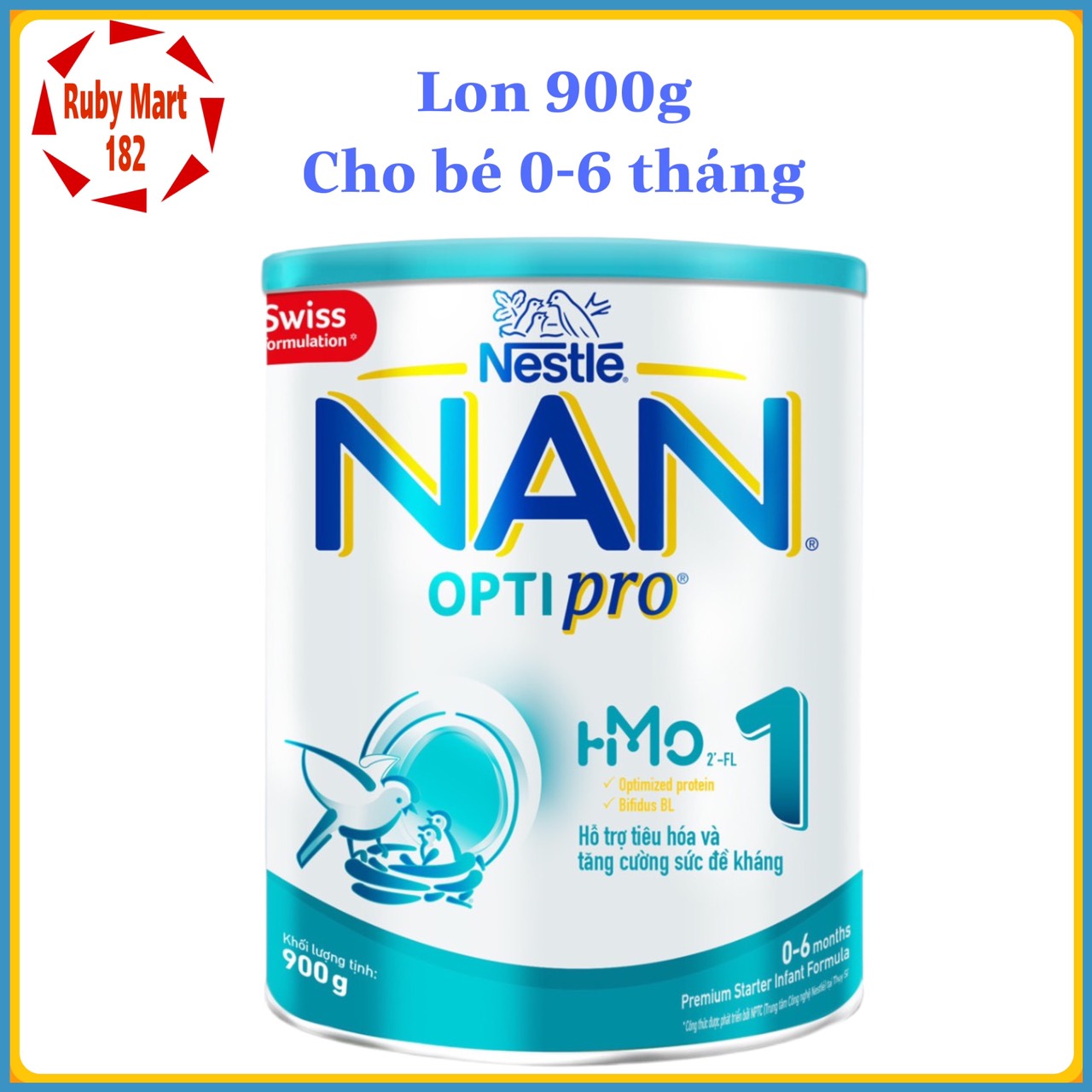 [Date 7.2024] Sữa Bột Thụy Sỹ Nan Optipro 1 Lon 900g