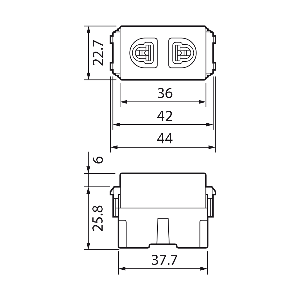 Ổ cắm đơn có màn che Panasonic dòng Wide Series