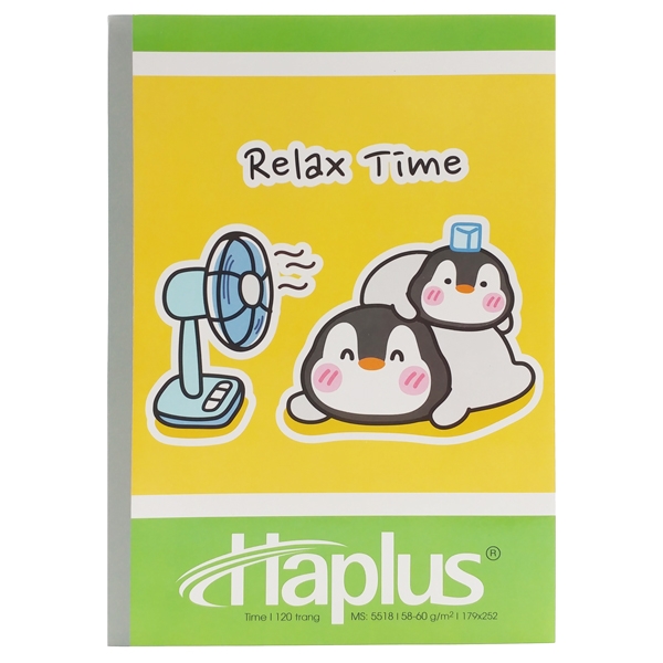 Vở Haplus Time Kẻ Ngang 120 Trang 5518 (Mẫu Bao Bì Là Ngẫu Nhiên)