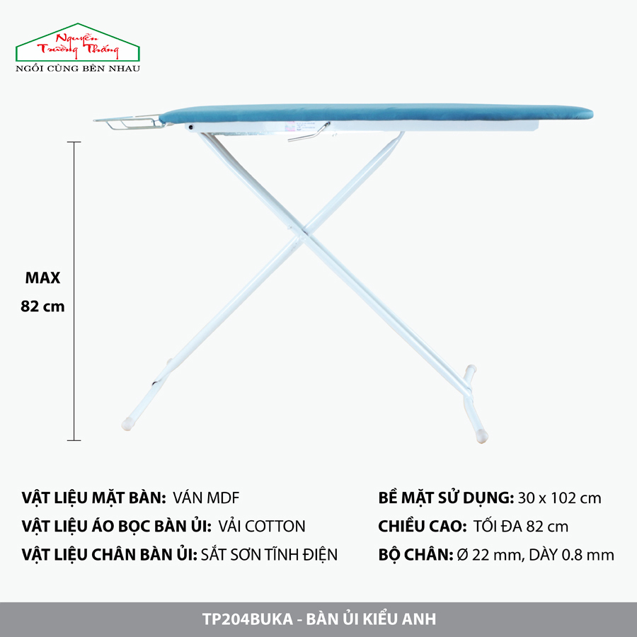 BÀN ĐỂ ỦI QUẦN ÁO KIỂU ANH 30X102CM