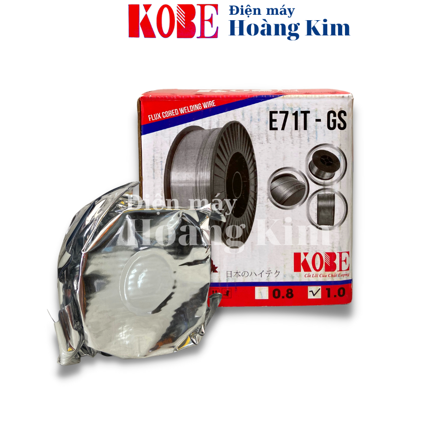 Cuộn dây hàn mig 5 ký Kobe E71T-GS lõi thuốc không dùng khí