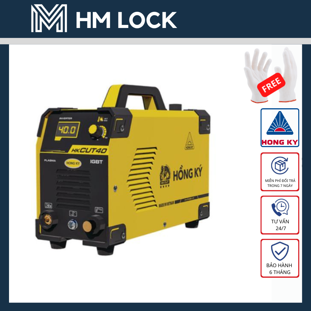 Máy cắt plasma hkcut40 hồng ký - cắt dày tối đa 10mm, kèm phụ kiện - hàng chính hãng