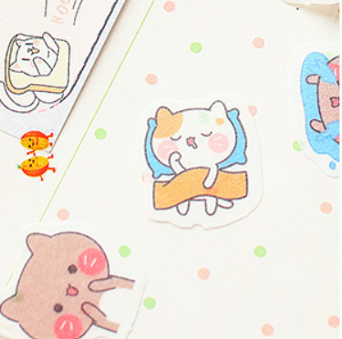 [Có sẵn] Sticker gói mẫu hình con vật dễ thương